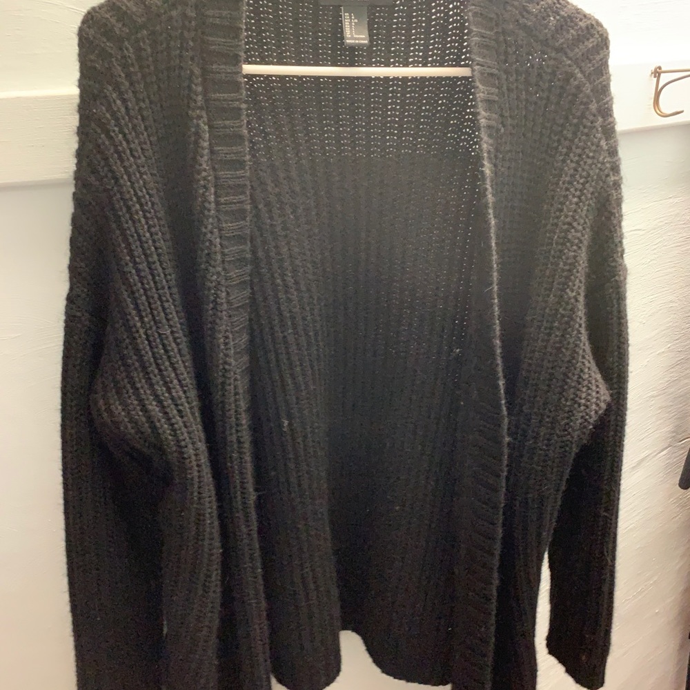 Black oversized cardigan